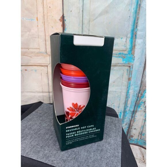 NIB Collectable Starbucks 2020 Valentines Re-useable Hot Cups (Set of 6) - Picture 10 of 14